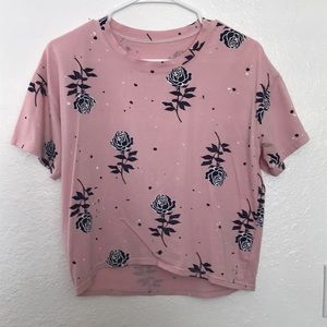 Floral Pink Short Sleeve Shirt